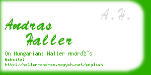 andras haller business card